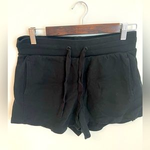NWOT Black Tie Waist Sweat Shorts